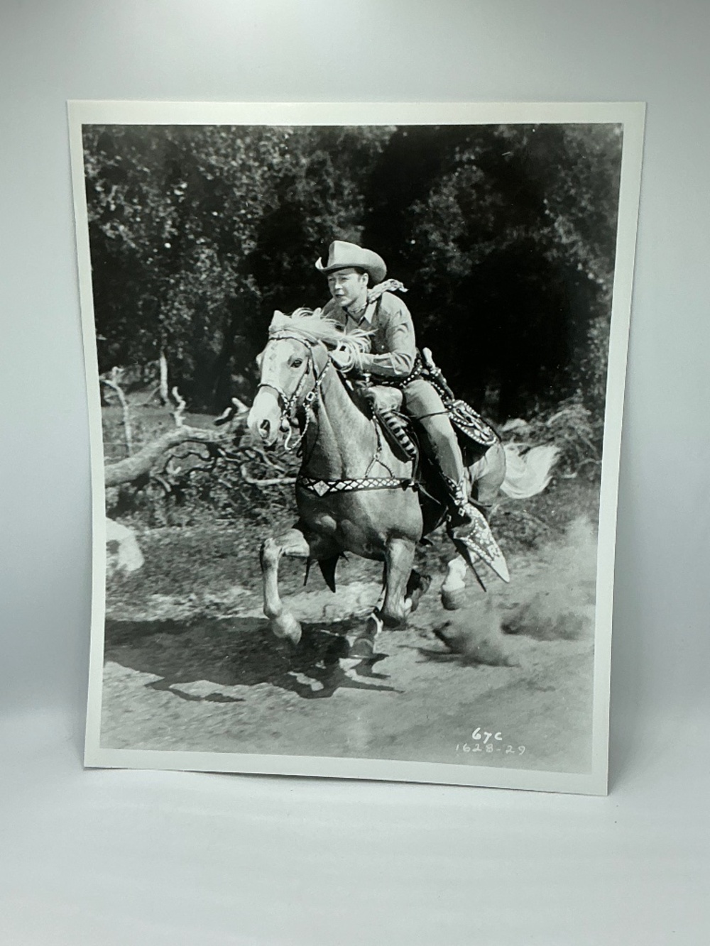 Roy Rogers & Trigger Glossy Photo Galloping Horse 8x10 Western Movie